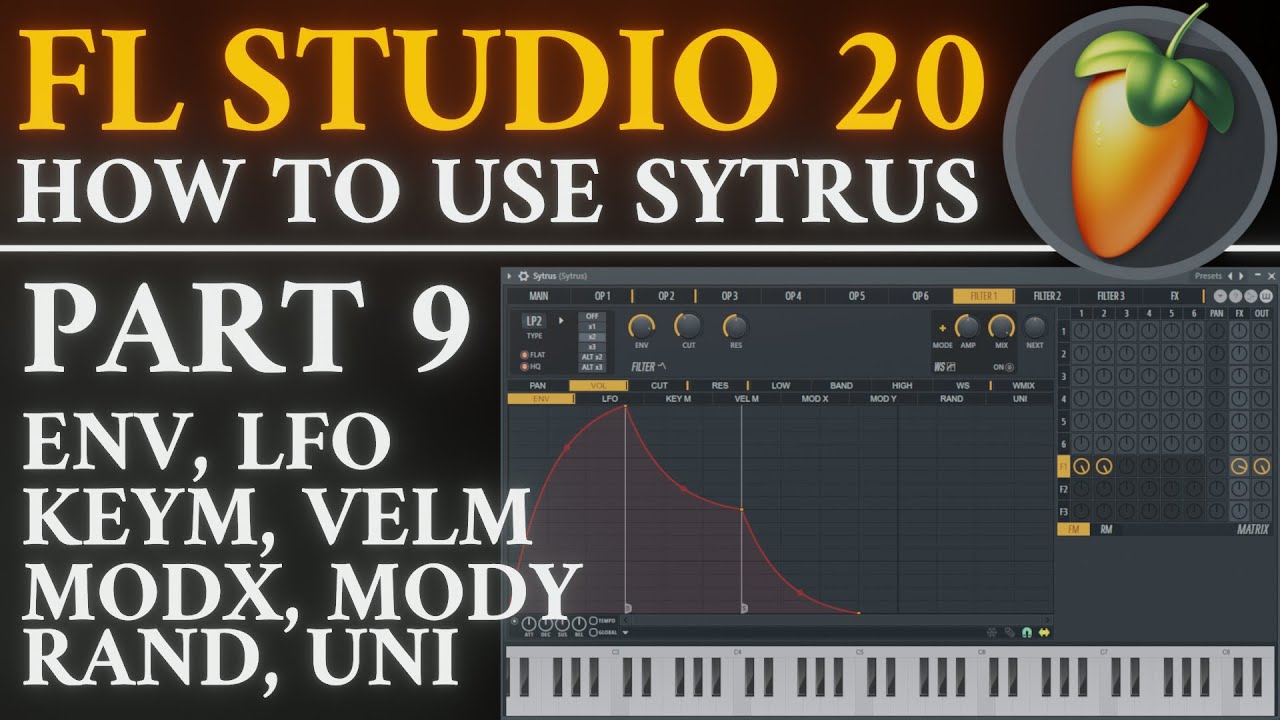 Sytrus Articulator Controls - ENV, LFO, KEY M, VEL M, MOD X, MOD Y, RAND, and UNI | Part 9 |