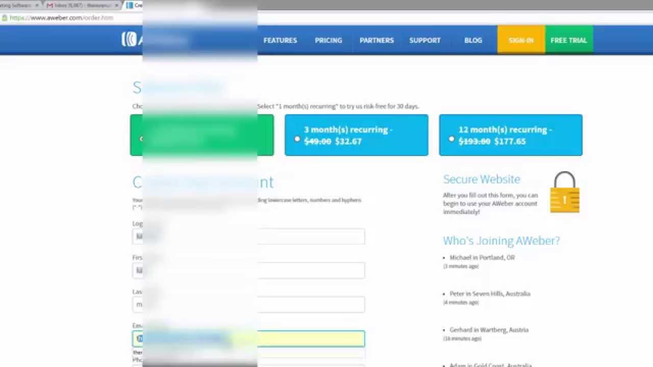 Aweber: How To Sign Up For Free