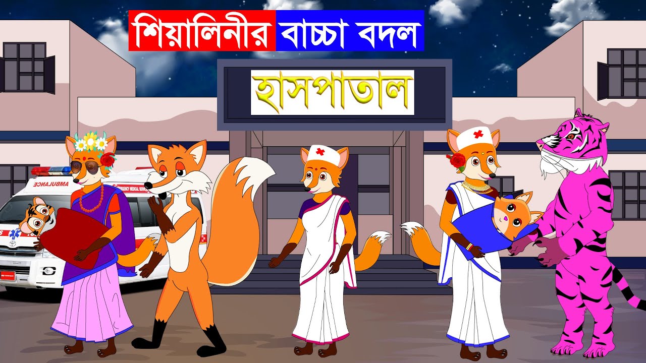 শিয়ালের বাচ্চা বদল | Fox Cartoon | Bangla Cartoon | Thakurmar jhuli | Fairy Tales | Notun Cartoon