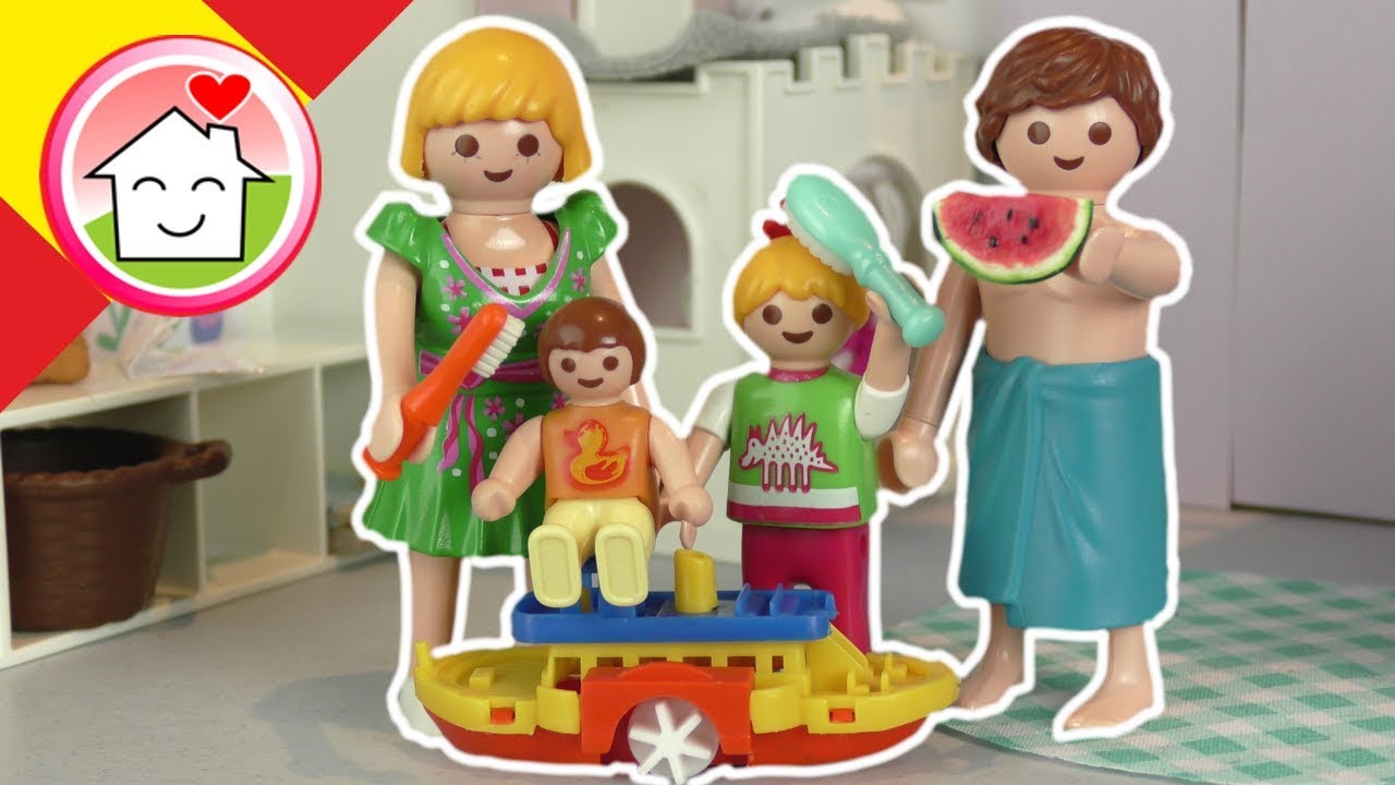 Playmobil en español Un fin de semana con la familia Hauser: rutina matutina