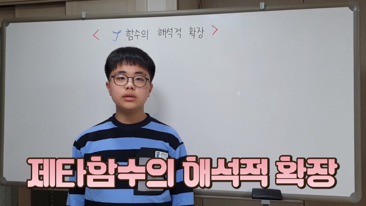 제타함수의 해석적 확장 | 이서진의 수학DNA
