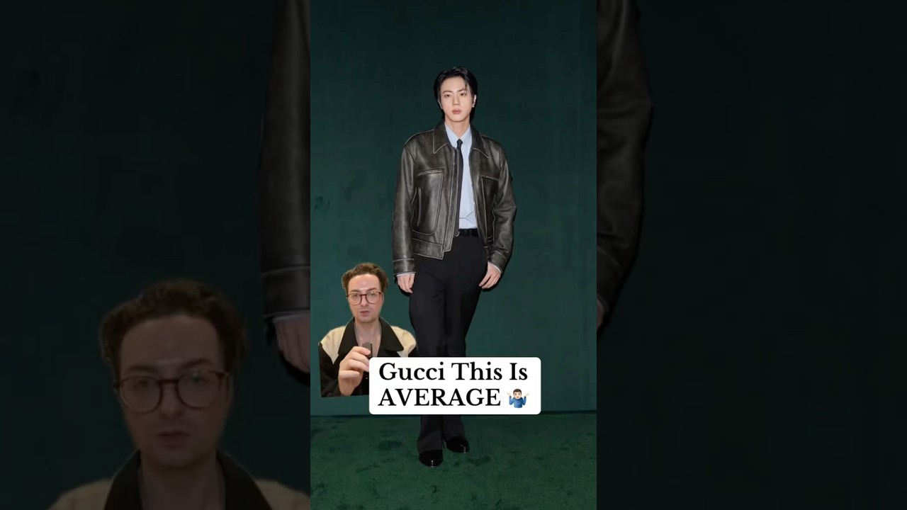 Gucci This Is AVERAGE! Jin at Milan Fashion Week