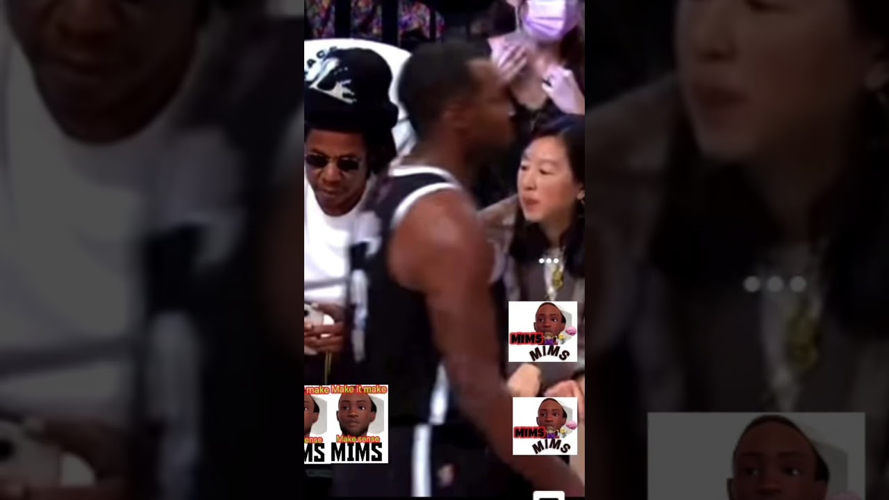 Billionaire Clara Wu smells her hair Brooklyn Nets game courtside with JAYZ‼️🏀🤣💵
