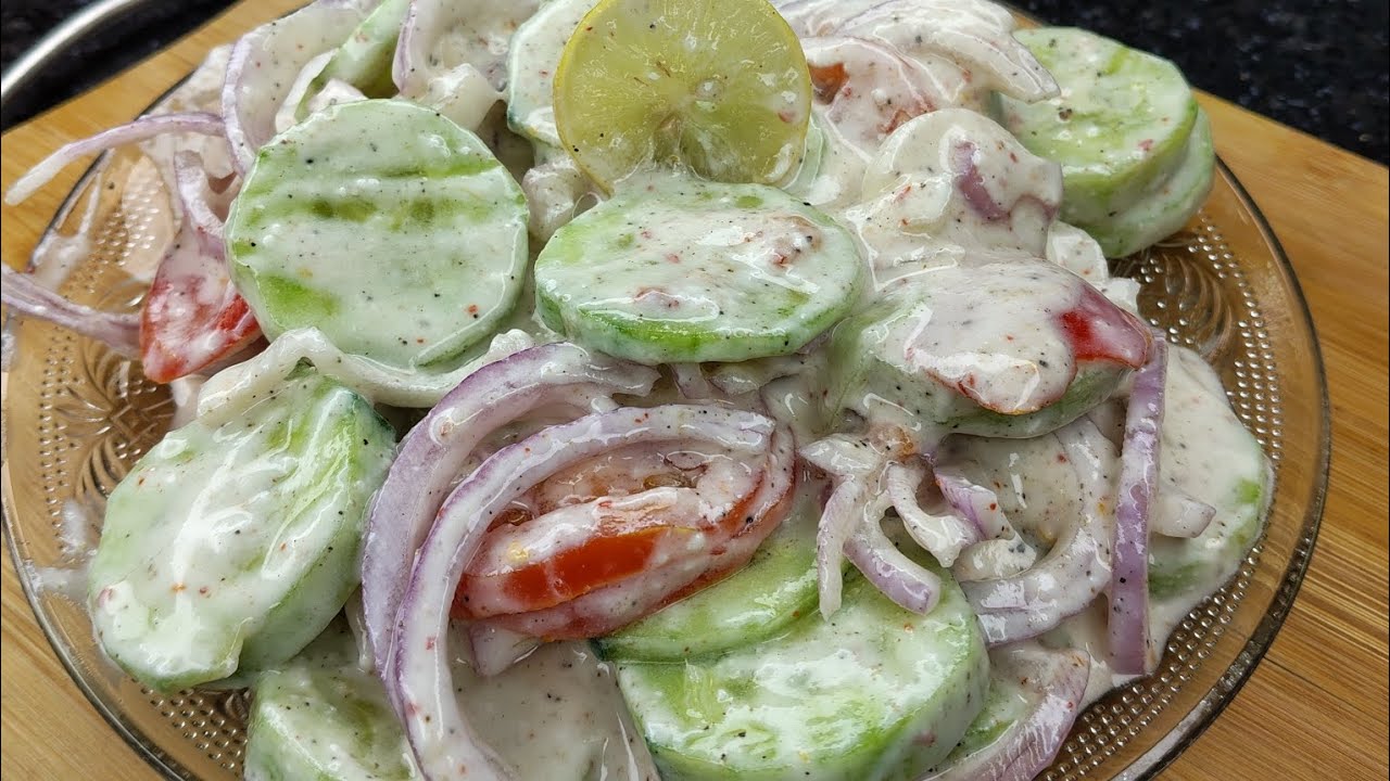 Cucumber salad 🥗🥗|Easy 5 minute salad Recipe!Cook & low calorie-veg summer special 