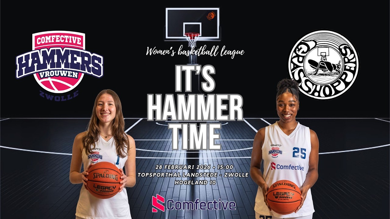 28-02-2026 Women's Basketball League, Comfective Hammers vs GBI van Grasshoppers game start at 15:00