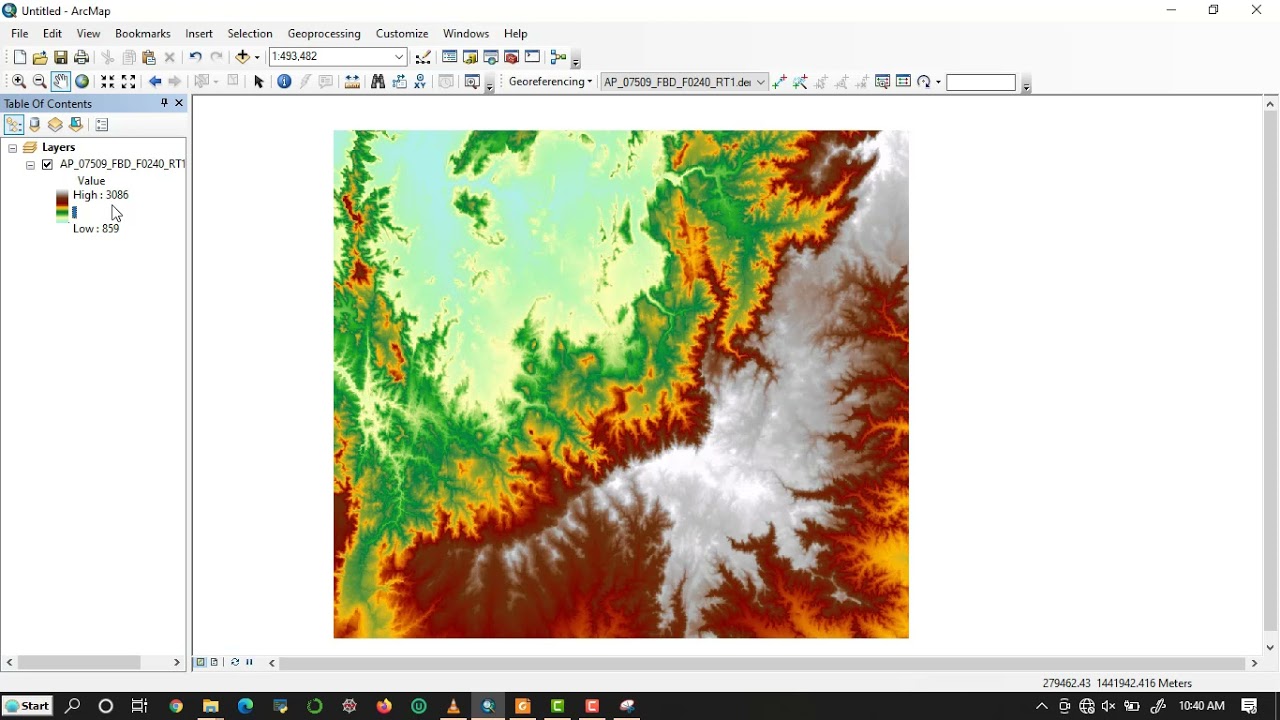 Contour map in ArcGIS /Amharic