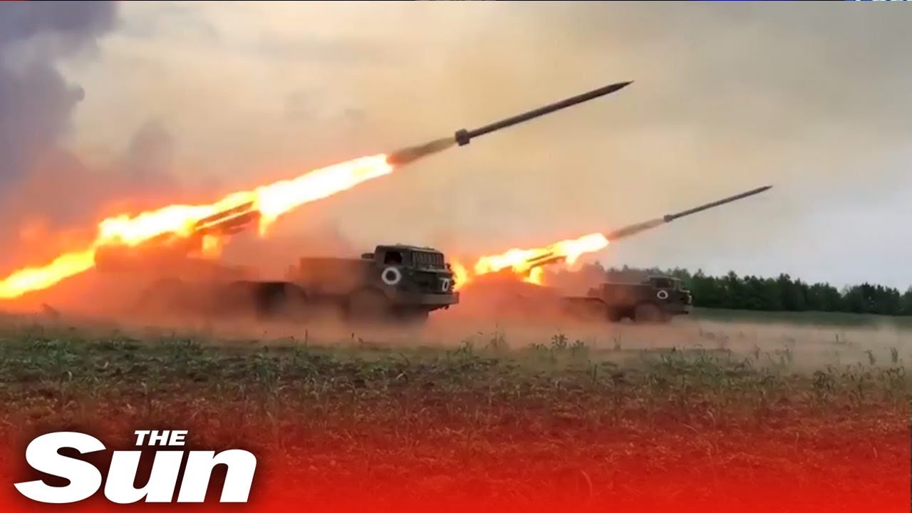 Russian troops 'blitz Ukrainian targets' with hurricane rockets