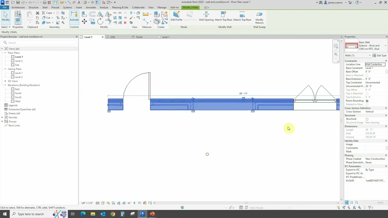 In-Canvas Wall Wrapping Controls - What's New in Revit 2025 Webinar