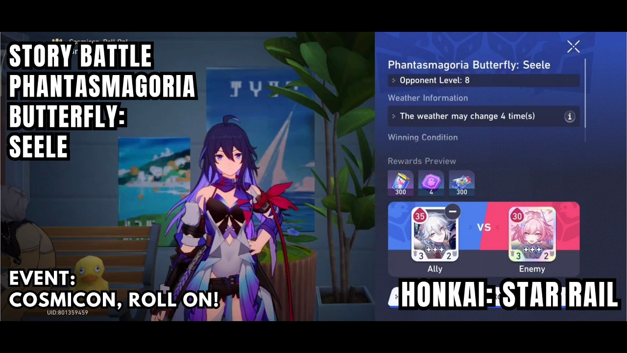 [Honkai: Star Rail Event] Cosmicon, Roll On! - Story Battle - Phantasmagoria Butterfly: Seele