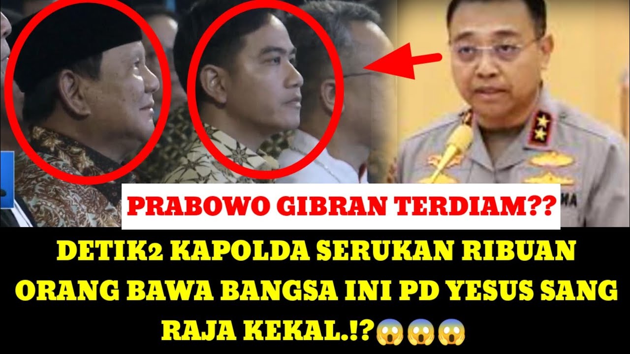 GEGER.😱DETIK2 KAPOLDA SERUKAN HANYA YESUS YG SANGGUP MEMULIHKAN BANGSA INI
