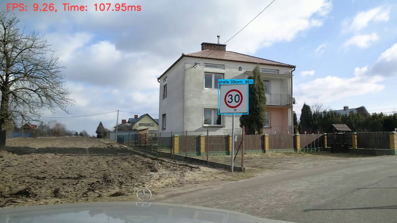 46 signs - modified SSDlite FPN MobileNet V2 - real time