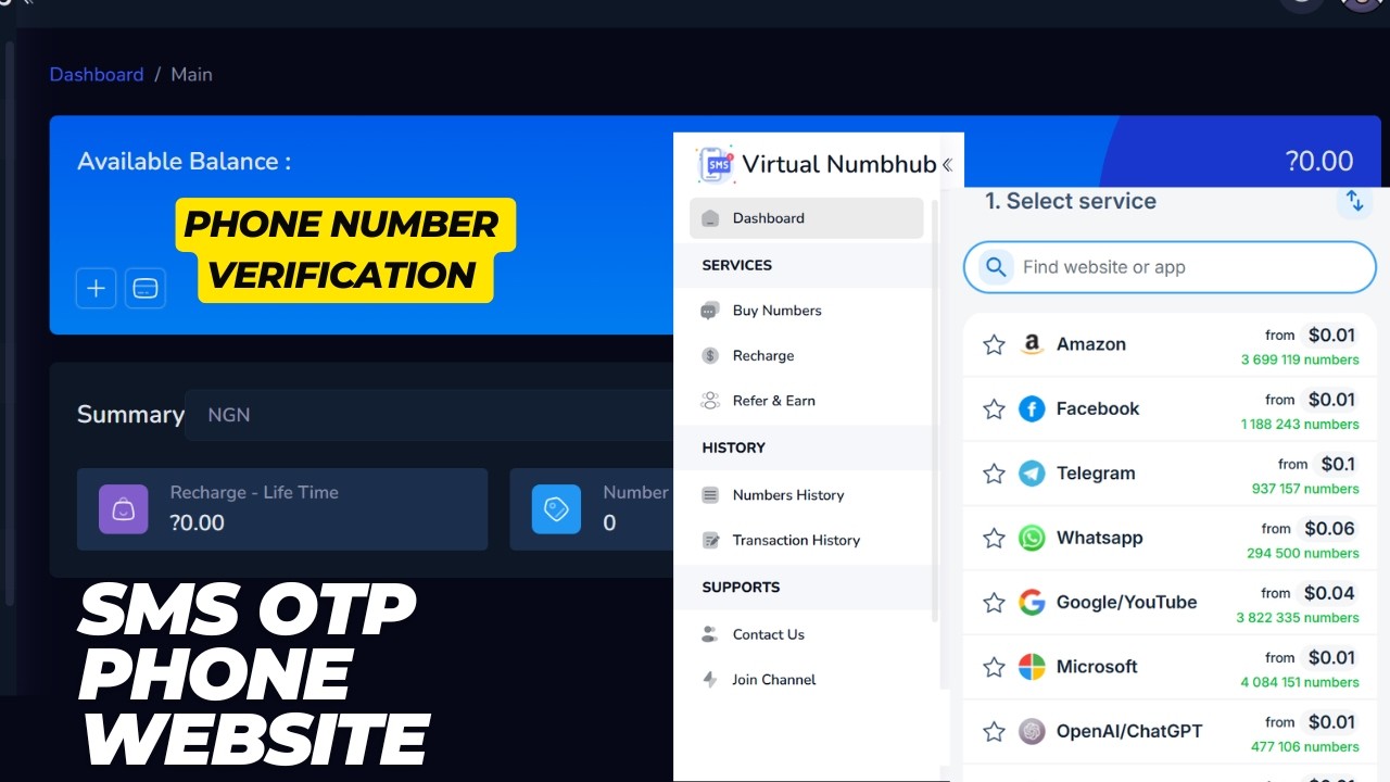 How to Create SMS VERIFICATION website | Receive SMS  OTP Online | Sell Virtual Number for OTP
