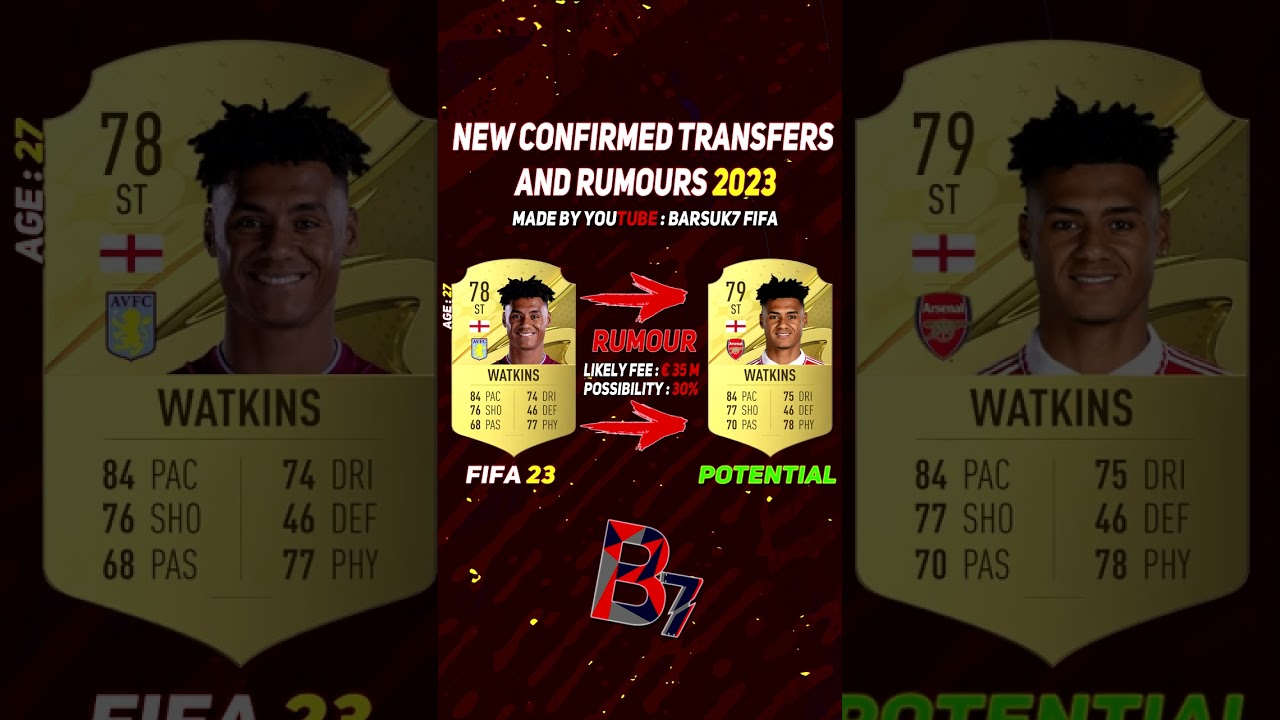 FIFA 23 ✸ NEW CONFIRMED TRANSFERS & RUMOURS! 💰😳 ft. Watkins, KOLO MUANI, H&Oslash;JLUND...etc