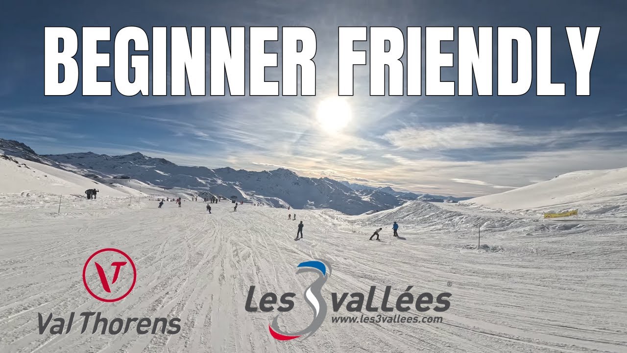 Skiing blue piste 'Mont de la Chambre' in Val Thorens, Les 3 Vallées, GoPro 4k, 2026