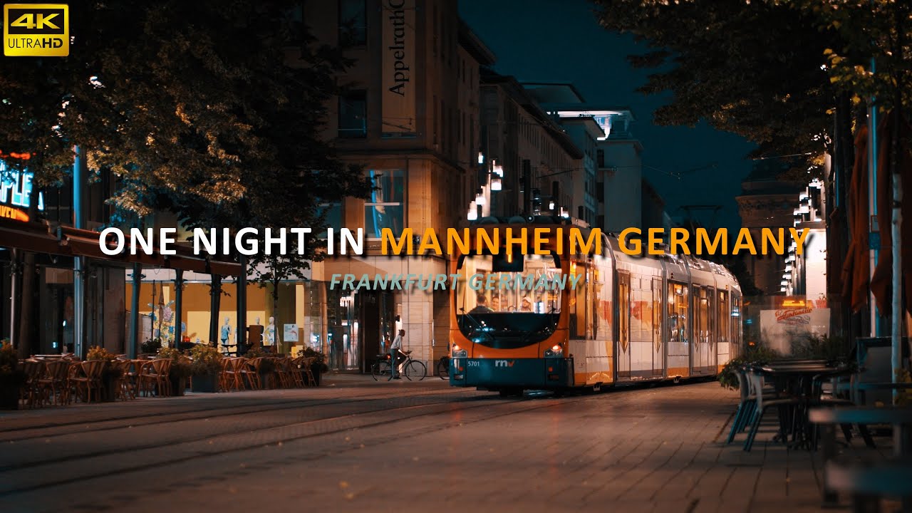 [4K] One Night In Mannheim Germany / 독일 만하임의 밤거리 