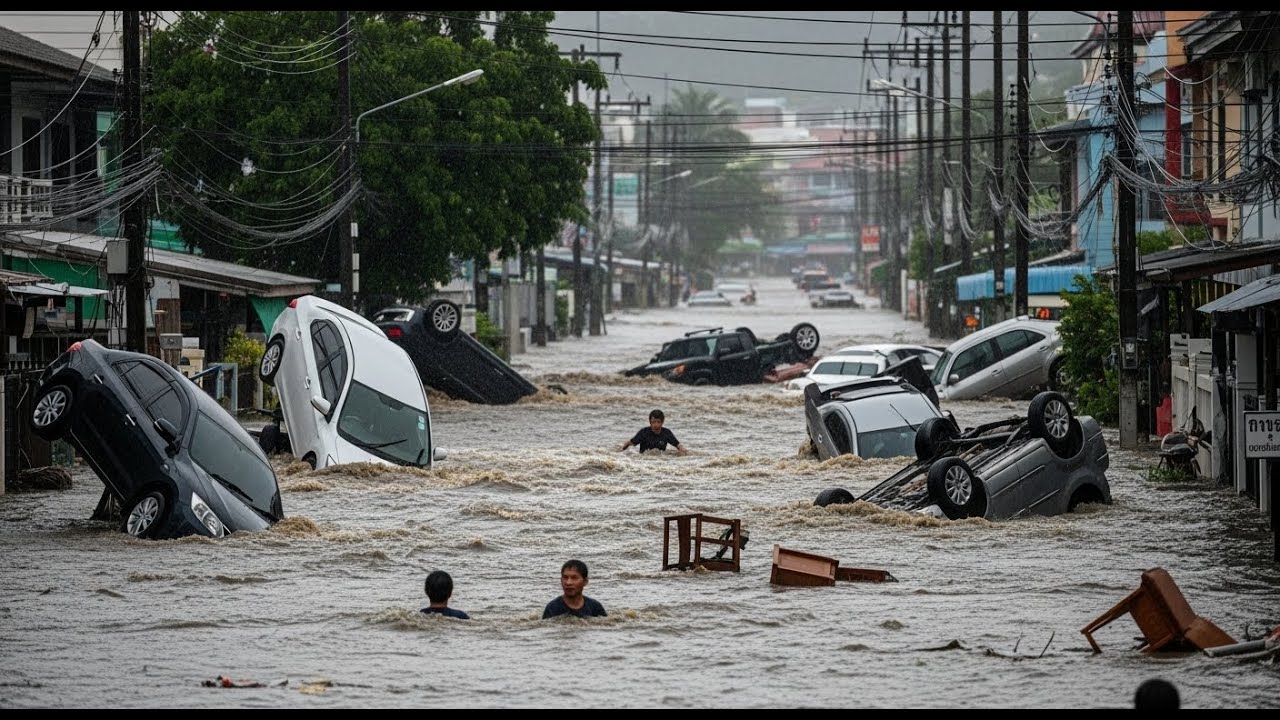 CHAOS in Thailand: Massive Flash Flooding Engulfs Phuket &mdash; Homes & Cars Swept Away in Minutes!