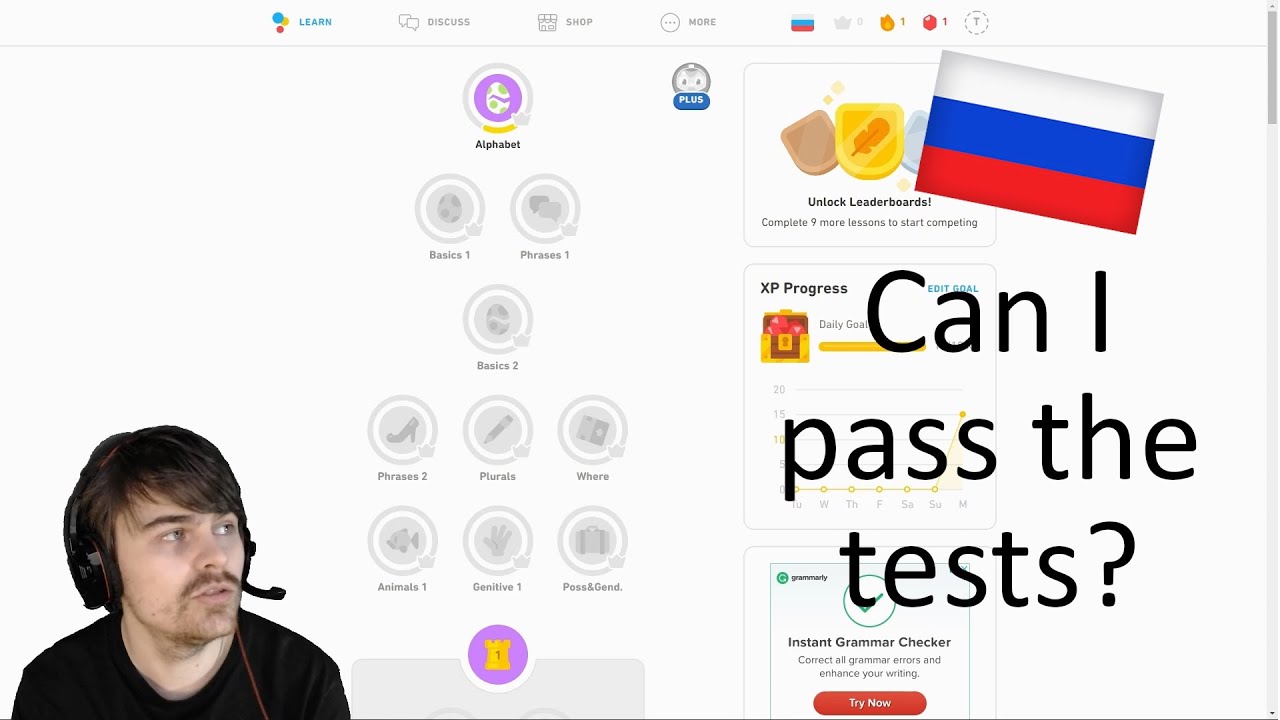 Can I pass the Russian tests on Duolingo? Also with my thoughts on the site.