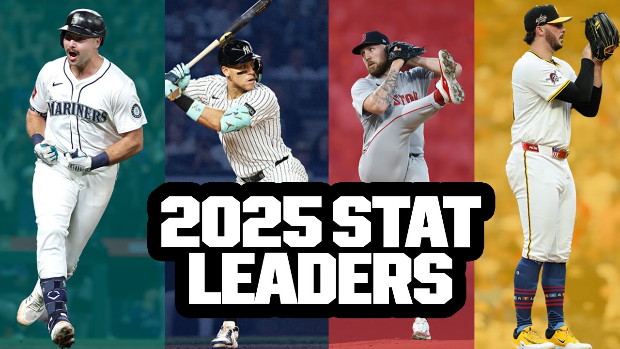 MLB's Stat Leaders from the 2025 season 🔥 (Cal Raleigh's 60 HRs, Aaron Judge's .331 average & more!)