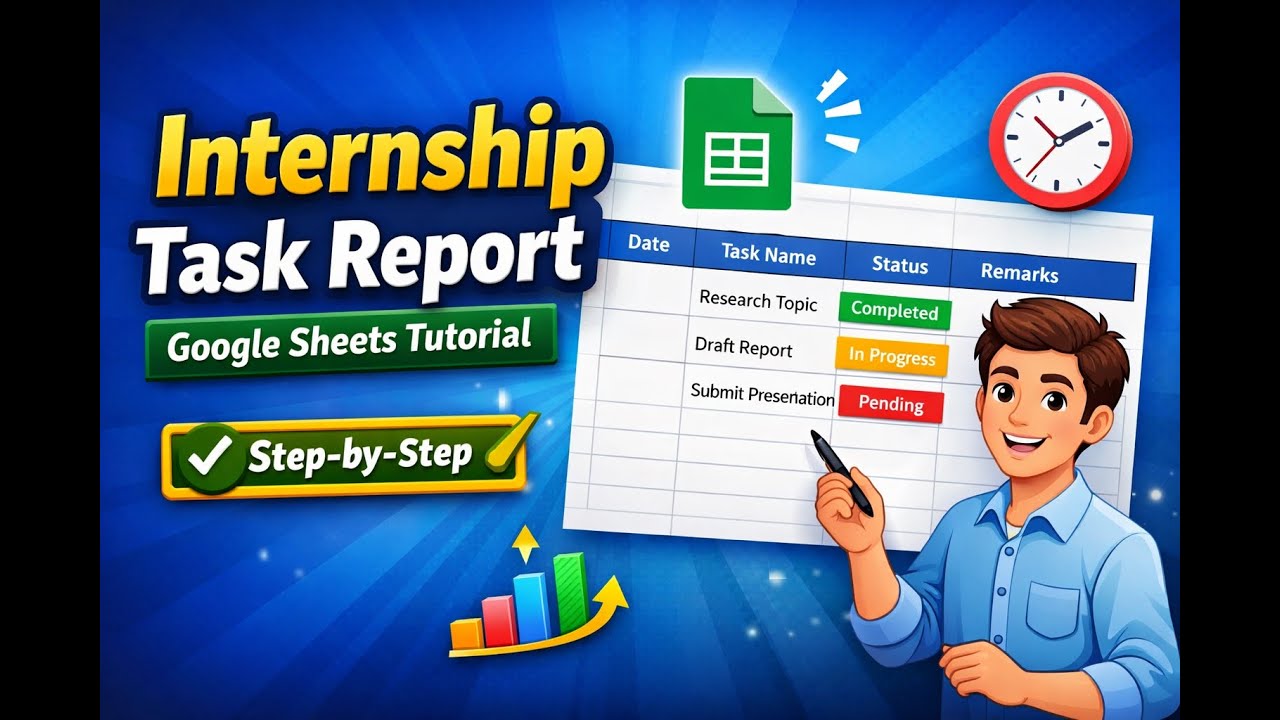 How to Create Internship Task Report Using Google Sheet