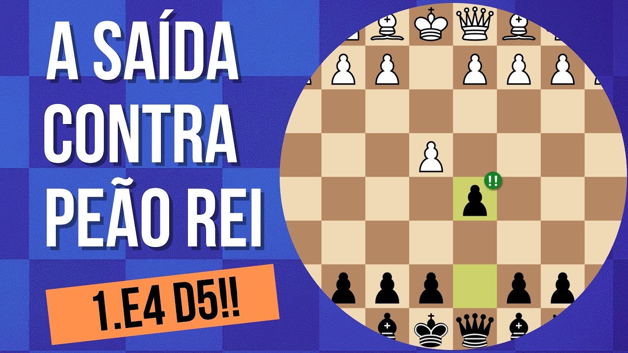 Defesa escandinava , a melhor  e mais fácil contra peão rei !!!