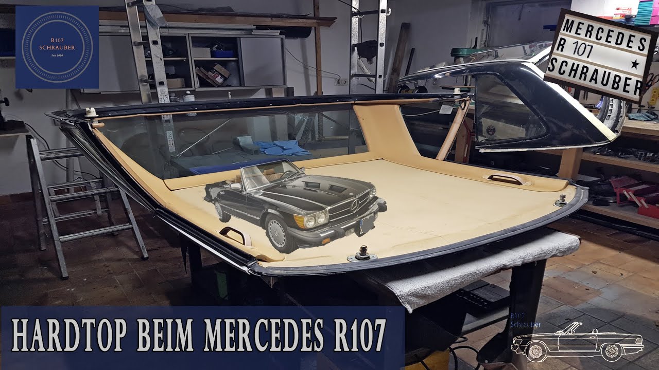 Hardtop beim Mercedes SL R107 - Demontage - Oldtimer Restauration