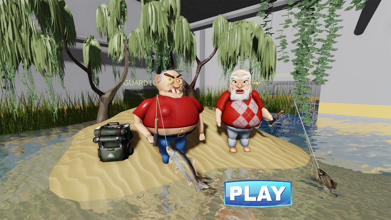ANGRY GRANDPA FISHING WITH EVIL GRANDPA !! WALKTHROUGH GAMEPLAY #obby