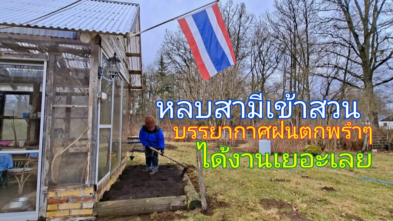 หลบคุณแรมโบ้เข้าสวนแป๊บ บรรยากาศฝนตกพรำๆ ได้งานเยอะเลยจ้า🌿🏡🇸🇪
