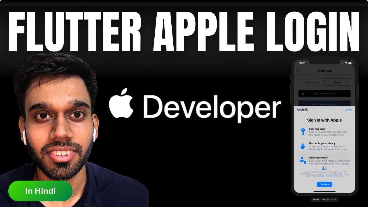 Flutter Apple Login Implementation In Hindi ( English Subs Available ) | 2025 Latest 