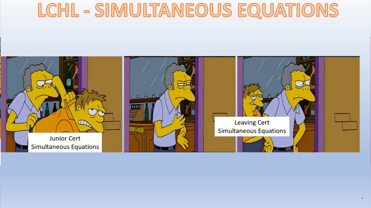 LCHL Simultaneous Equations - Exam Solutions