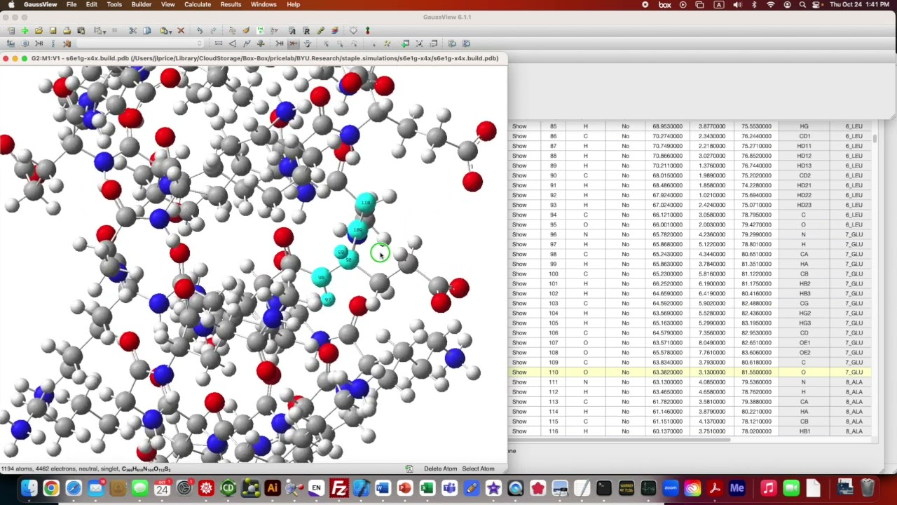 Building a model stapled peptide