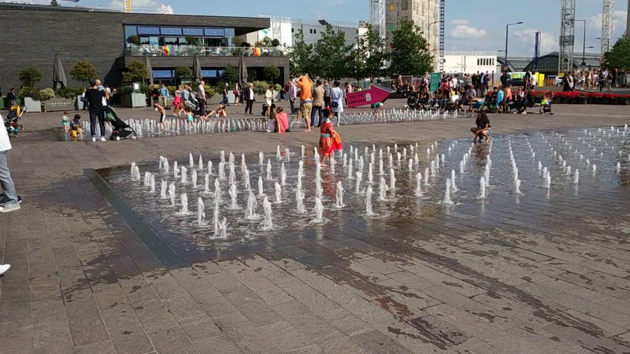Granary Square Water Fountain, Kings Cross, London