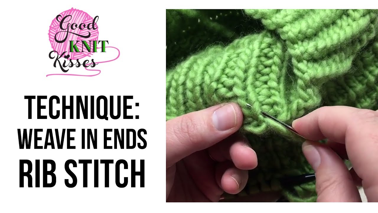 Weave in Yarn Tails: Ribbing (stretchy)