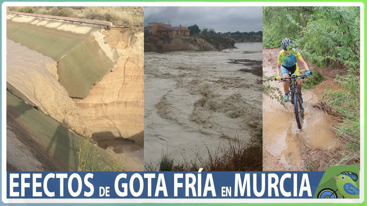 Los efectos de la gota fría DANA por Murcia en ruta de ciclismo