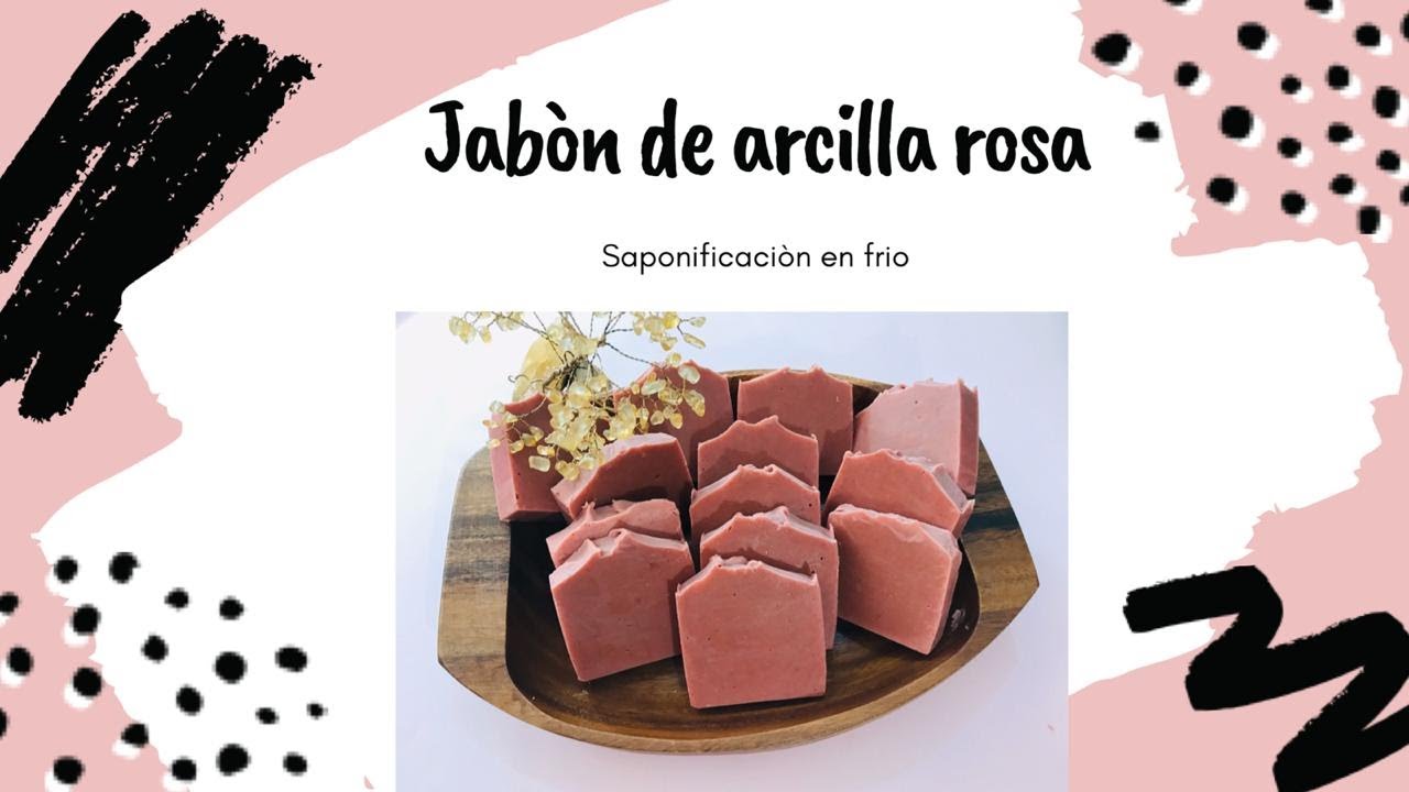 Como hacer JABÓN DE ARCILLA ROSA EN SAPONIFICACION EN FRIO