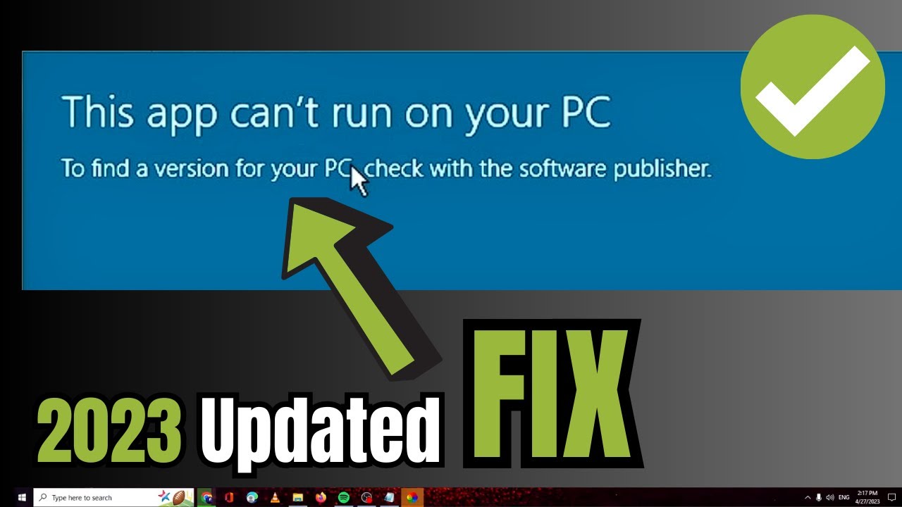 (2024 FIX) - This App Can't Run on your PC