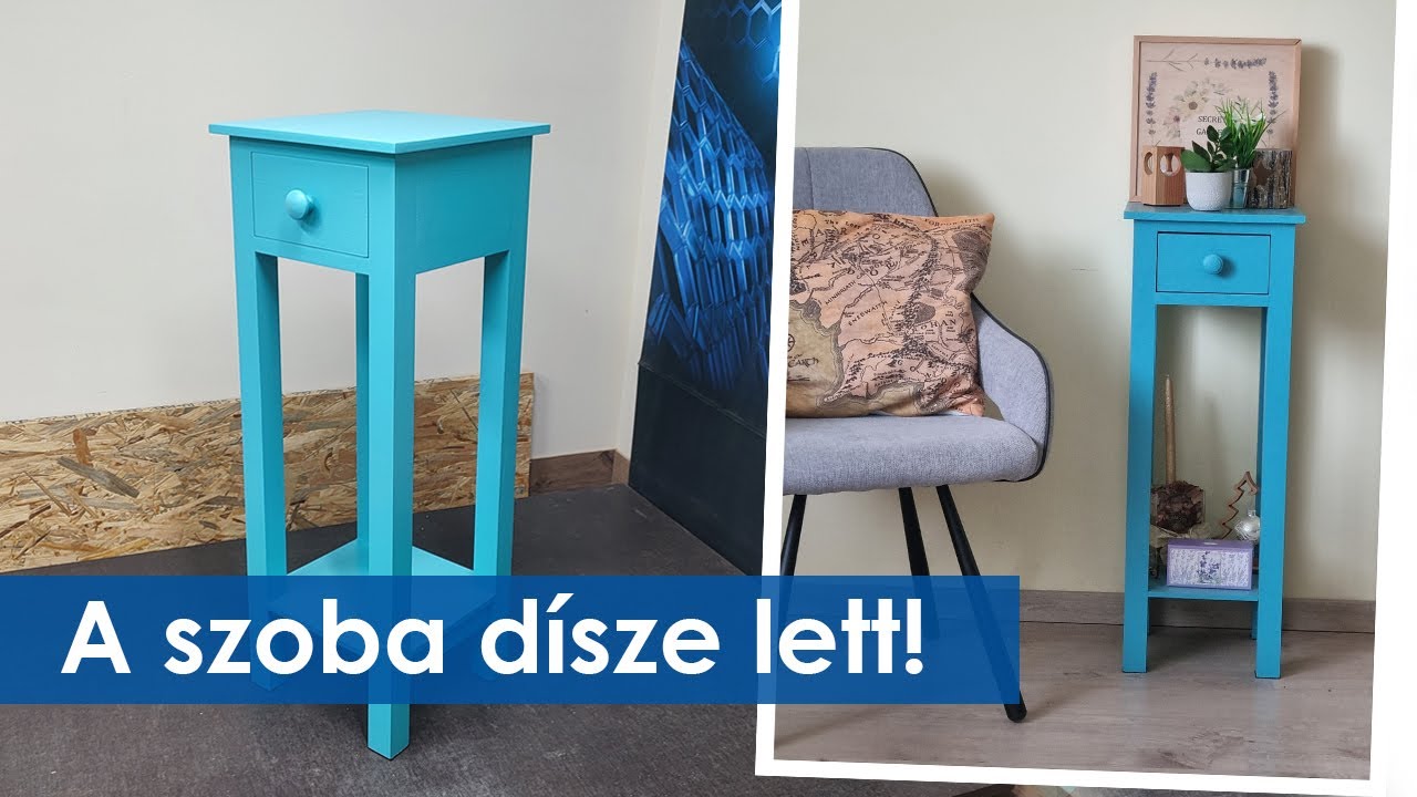 Dekoratív virágtartó asztalka fenyőfából \\\\ Practical & Decorative DIY Flower Stand Table