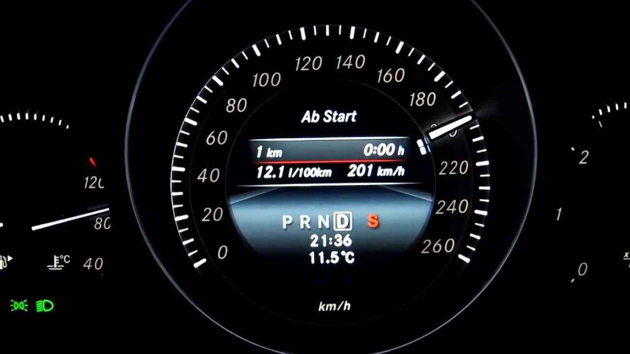 Mercedes-Benz C 350 CDI Fuel Consumption / Verbrauch konstante Fahrt 110 - 200 km/h