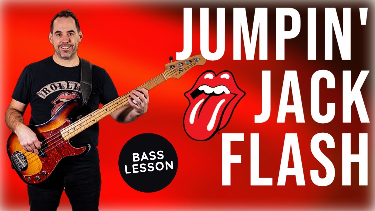 Jumpin' Jack Flash Bass Lesson || Rolling Stones Hits (No.197)