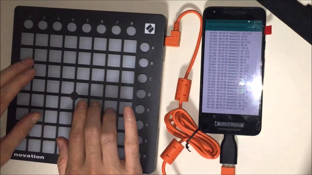 Android - Nexus5X - Launchpad mini