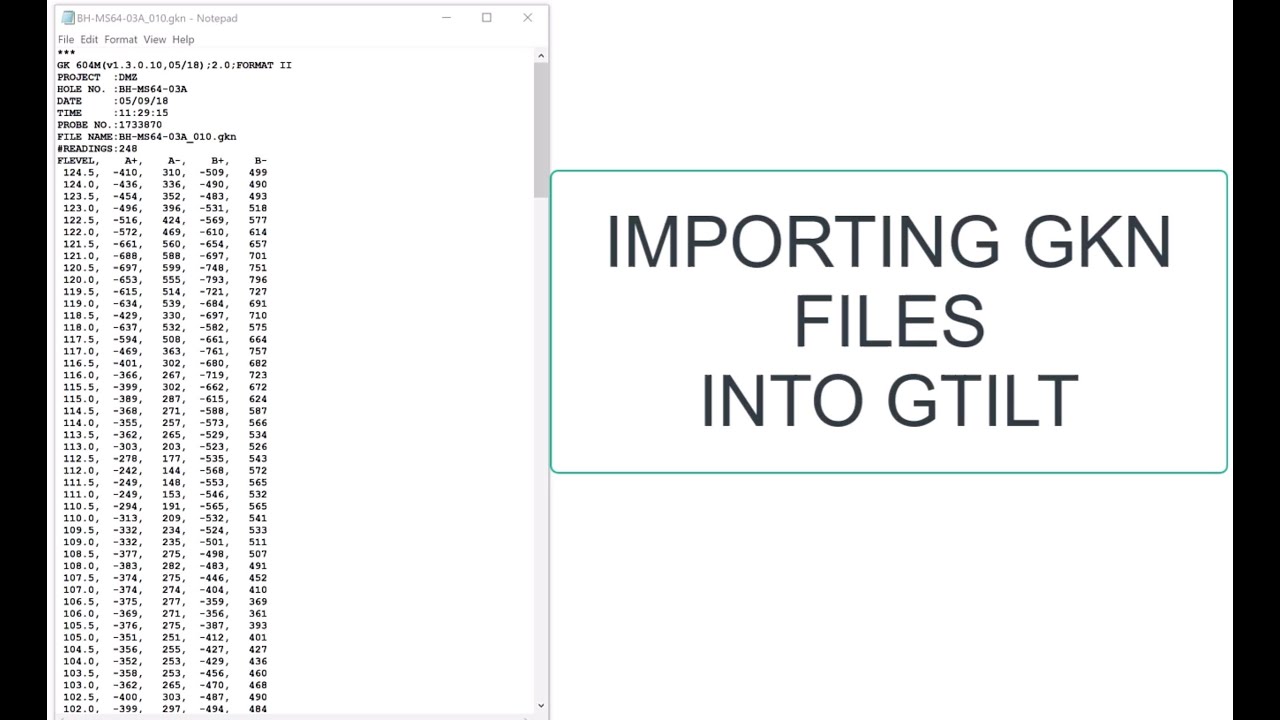 How to Import GKN Files into Gtilt Inclinometer Software