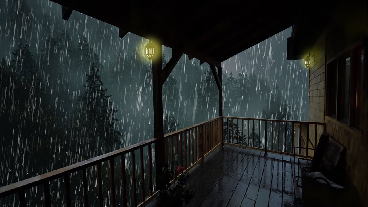 Lluvia Relajante Para Dormir - Sonido de Lluvia y Truenos en el Techo - Rain Sounds For Sleeping 126