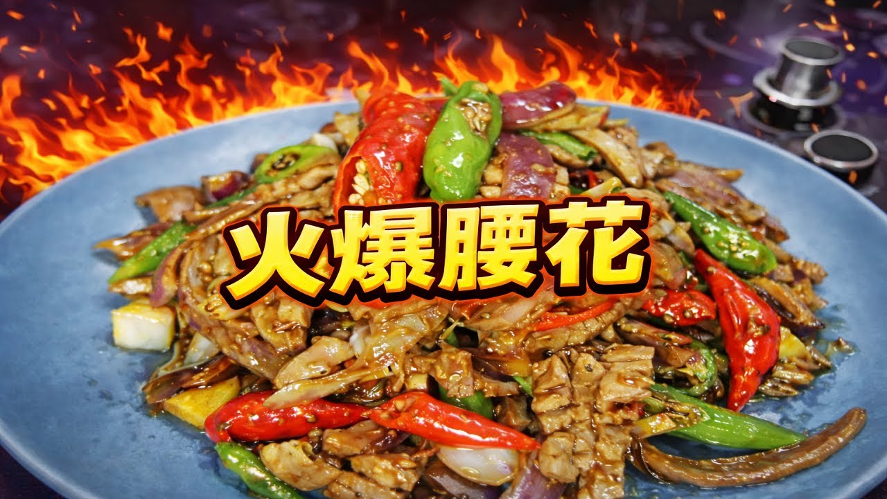 【草原二蛋】详解版火爆腰花教程！五星级大厨教你做滑嫩脆爽的下饭神菜
