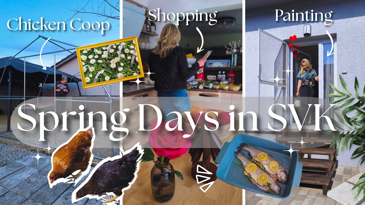 Spring Days in SVK 🇸🇰 | inTHEmiddle of Simple Spring JOBS🌿| EASY Meals & Garden Center Shopping 🛒