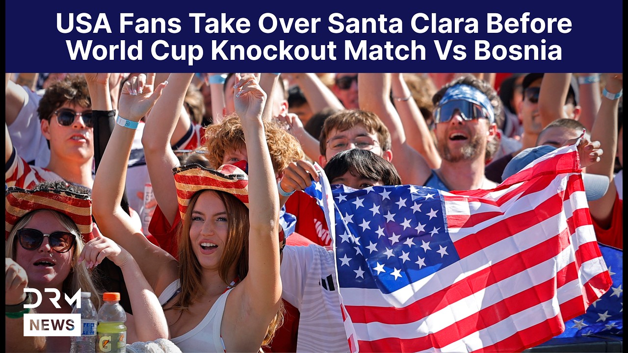 WATCH: USA Fans Take Over Santa Clara Before World Cup Knockout Match vs Bosnia | AD15