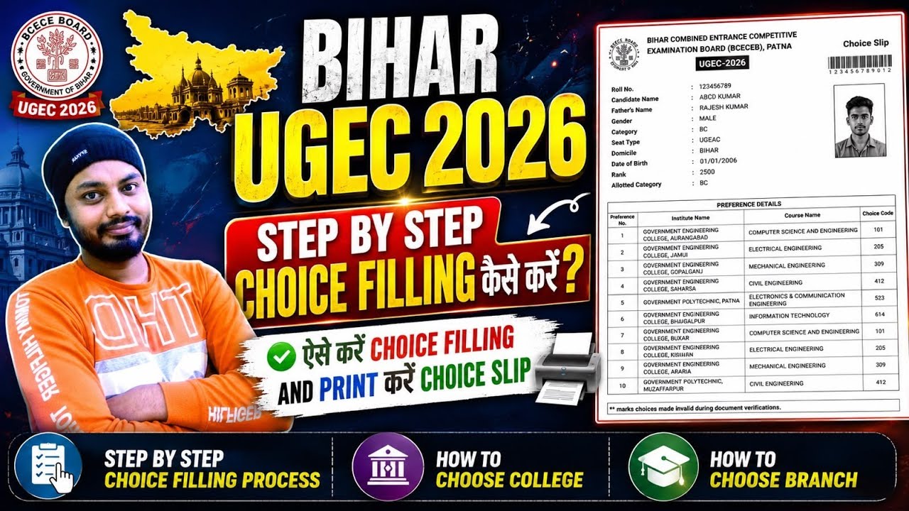 Bihar UGEAC 2026 Choice Filling Full Process 🔥 Step by Step #ugeac2026 #biharugeac2026 