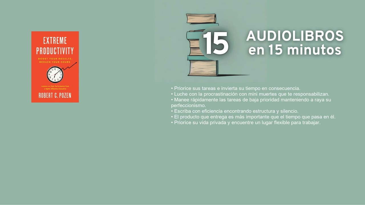 Productividad extrema   por Robert C  Pozen Resumen en 15min