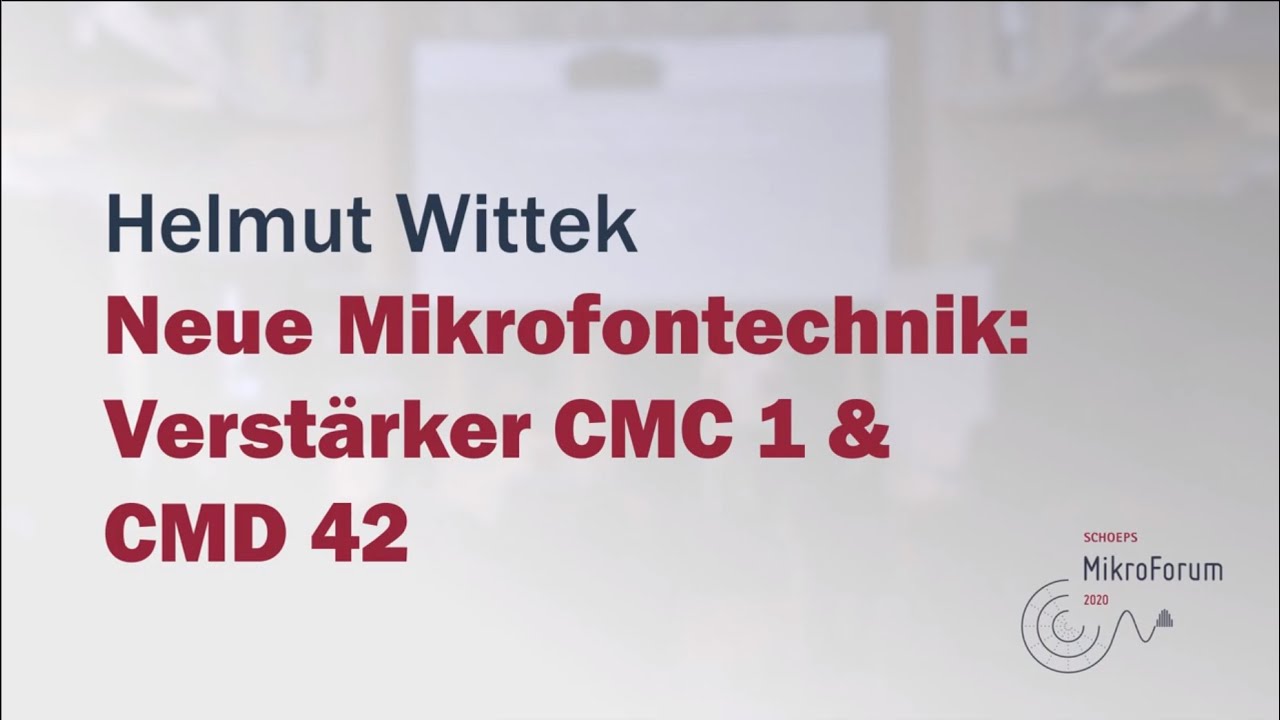 Neue Mikrofontechnik: Verstärker CMC 1 und CMD 42
