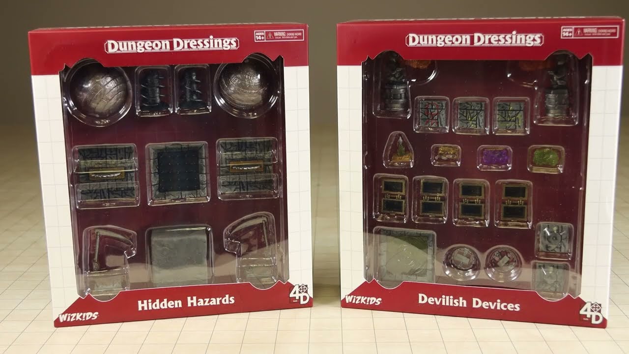 Hidden Hazards & Devilish Devices, Dungeon Dressings Traps Preview, Miniature Accessories for D&D