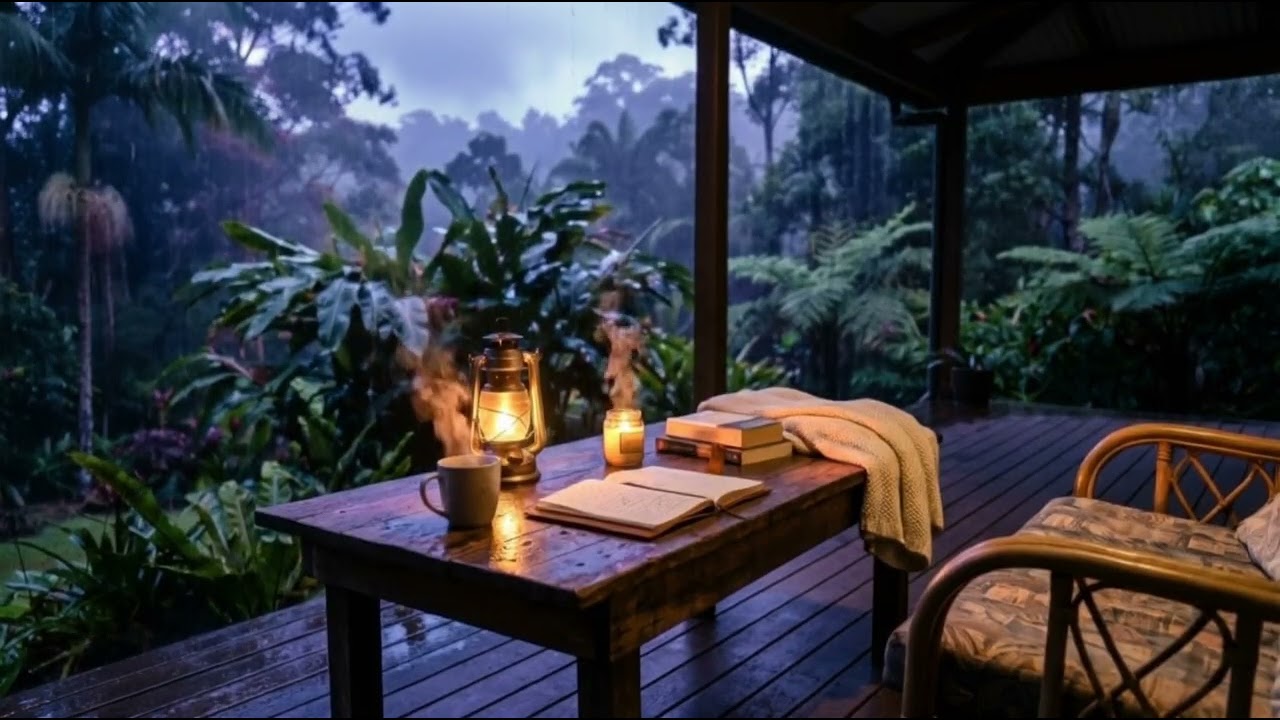 Rainforest Rain & Crickets 🌧🦗 Pure Jungle Night Ambience for Deep Relaxation