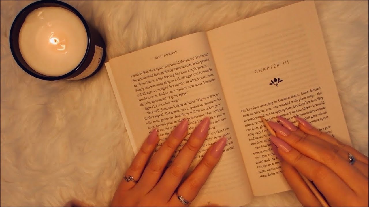 INAUDIBLE READING ASMR | clicky mouth sounds, tingly whispers, flickering candlelight